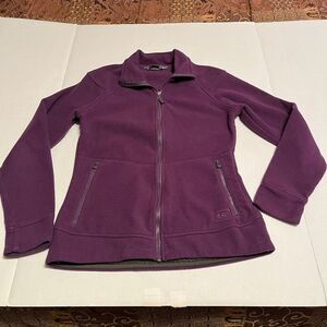 REI Womens Purple Full‎ Zip Fleece Jacket Size Small Outdoor Hiking Layer